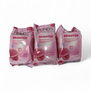 Pond's Vitamin Micellar Wipes Rose For Dark Spots Brighten Removes Makeup 3-Pack
